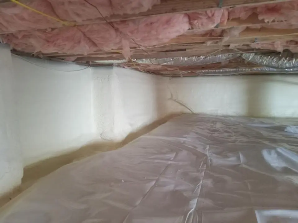 Crawl space encapsulation with closed-cell spray foam for Metal Roof Coating in Washington Terrace